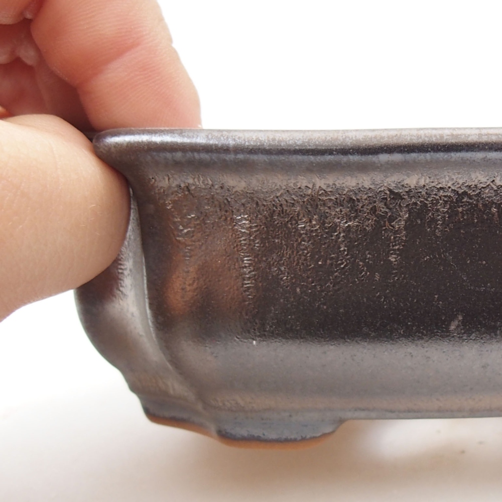 Bonsaischaal van keramiek 22 x 17 x 5 cm, groen