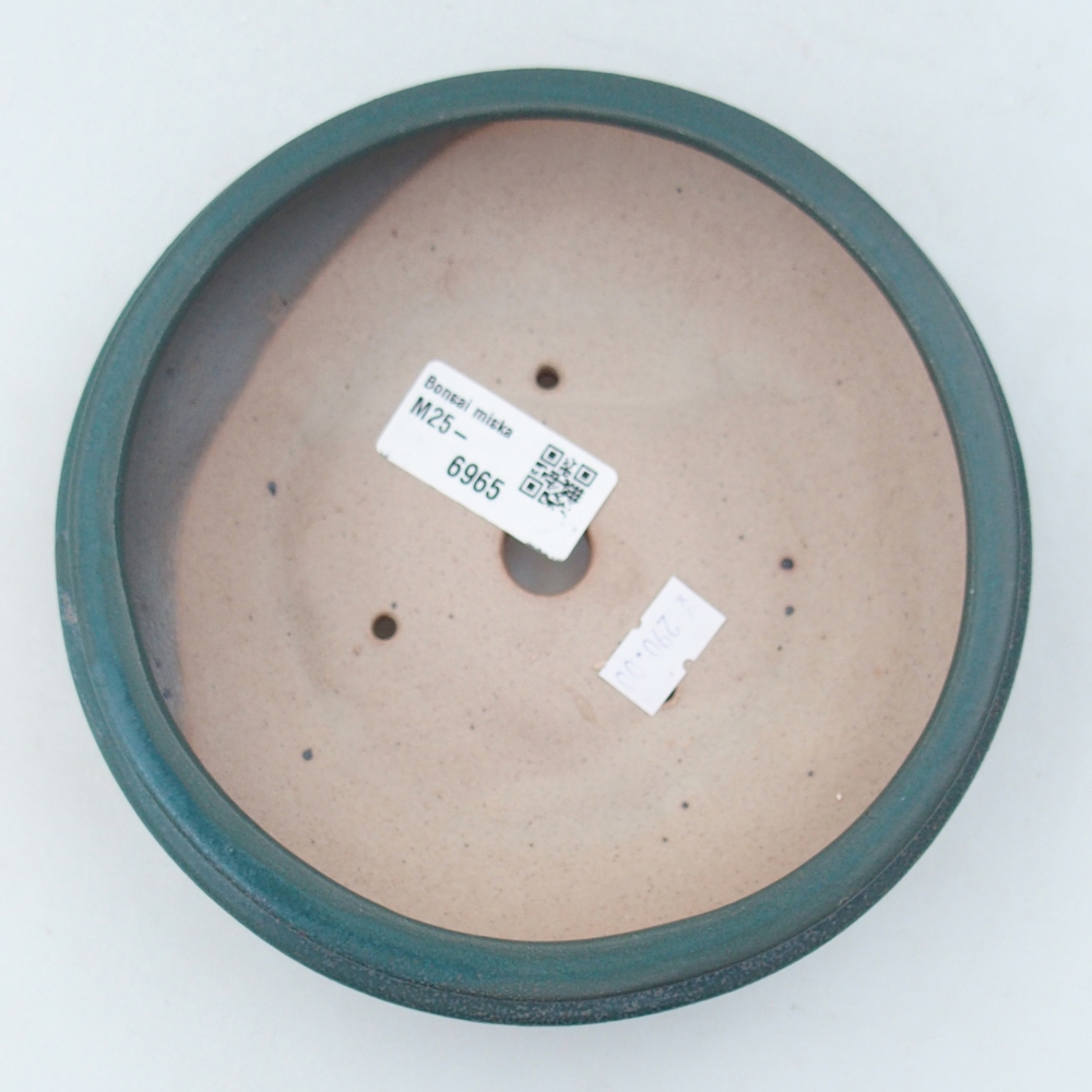 Bonsaischaal van keramiek 26 x 26 x 8 cm, kleur rood