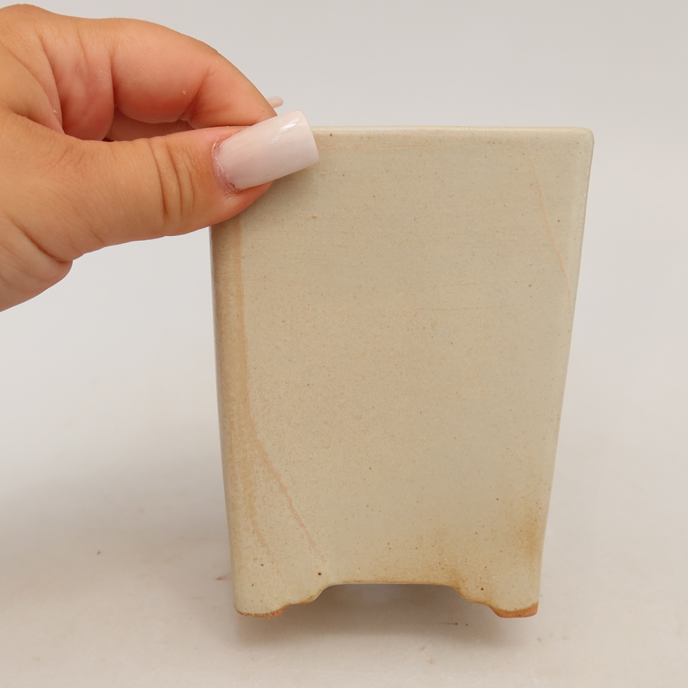 Keramische bonsaipot 9 x 9 x 11,5 cm, kleur beige