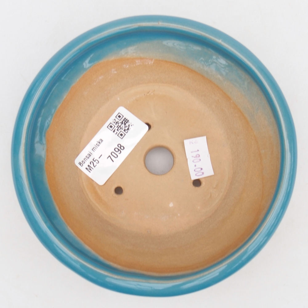 Bonsaischaal van keramiek 26 x 26 x 8 cm, kleur rood