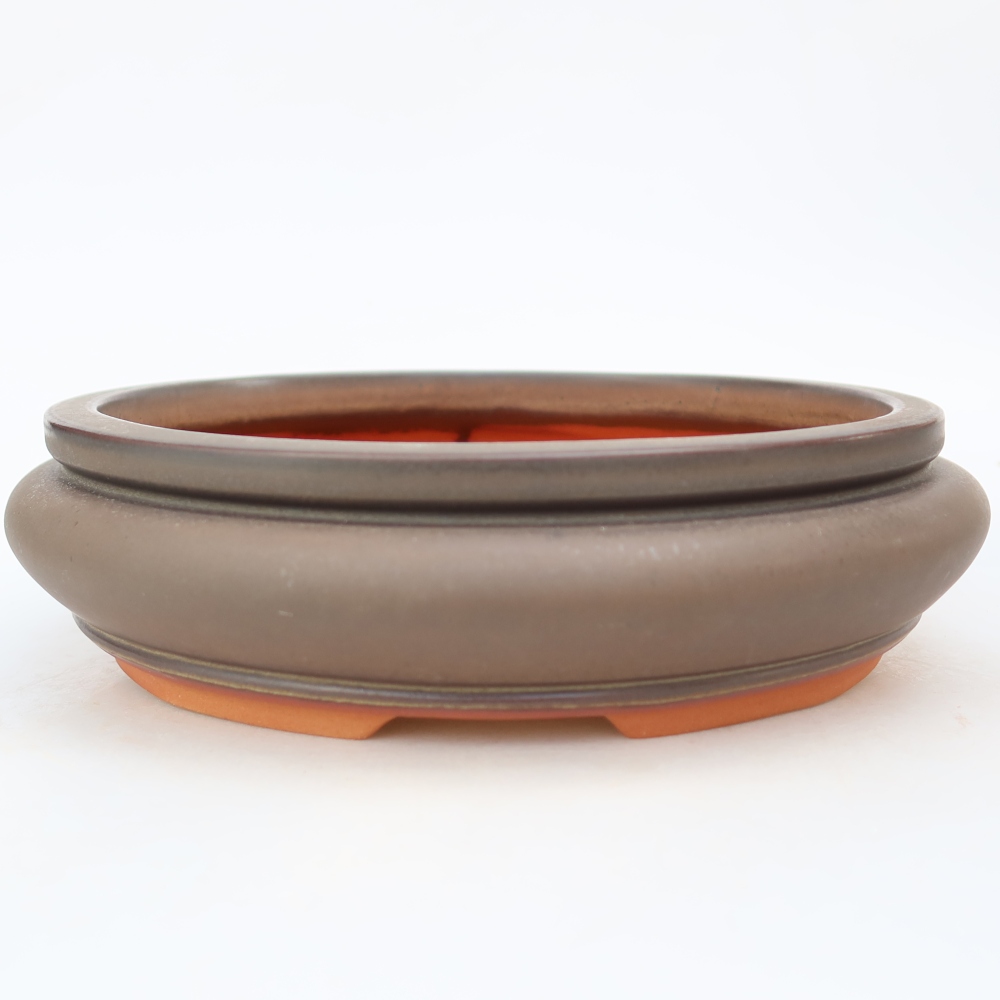 Keramische schaal  23 x 23 x 7 cm, kleur bruin