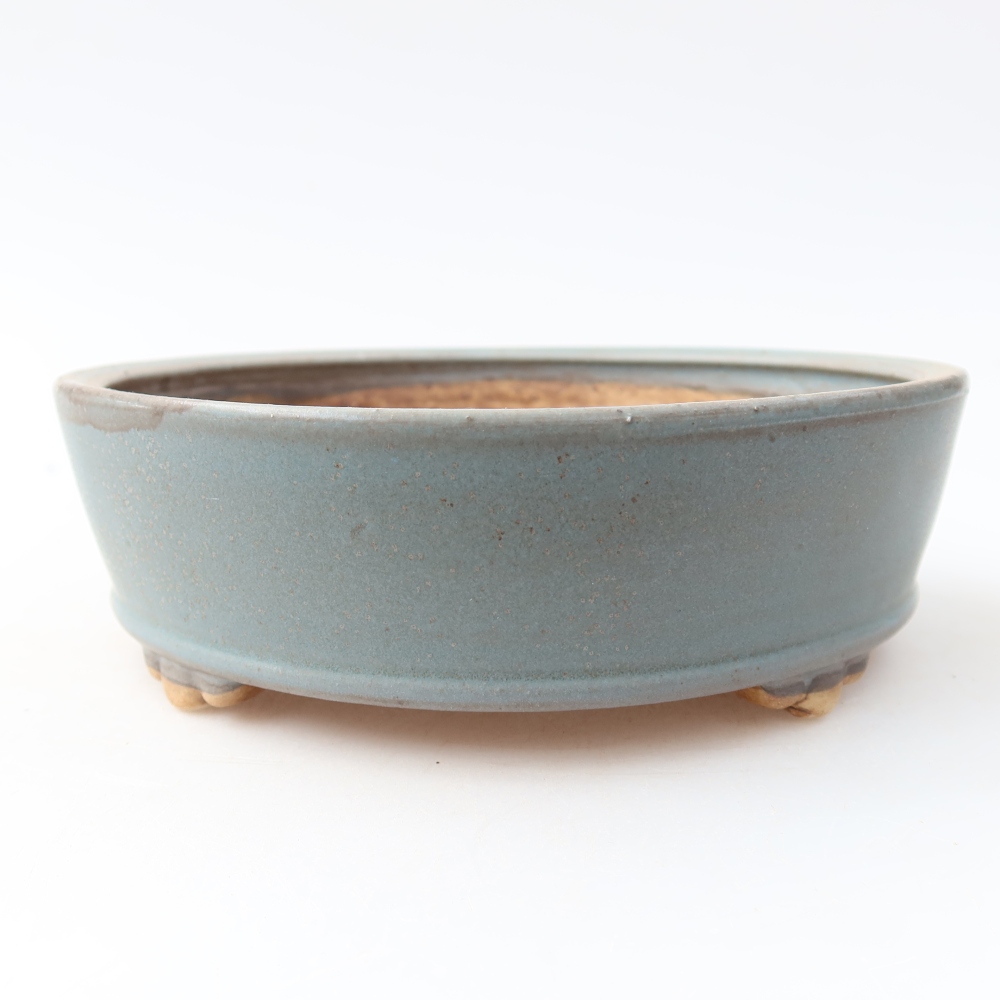 Keramische bonsaipot 15,5 x 15,5 x 5 cm, kleur: blauw