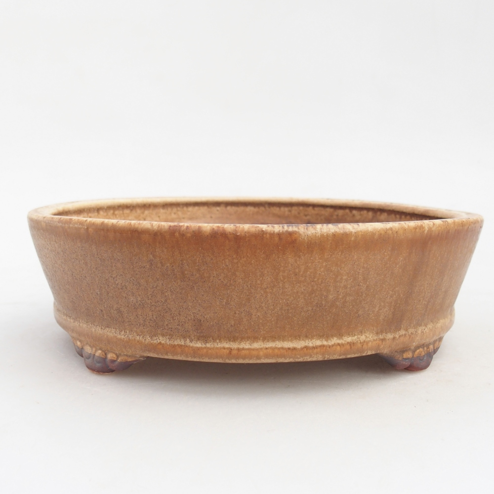 Bonsaischaal van keramiek 18 x 18 x 5 cm, roze