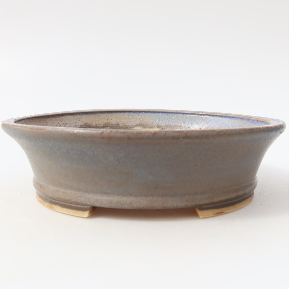 Keramische bonsaipot 17,5 x 16,5 x 5 cm, kleur: blauw