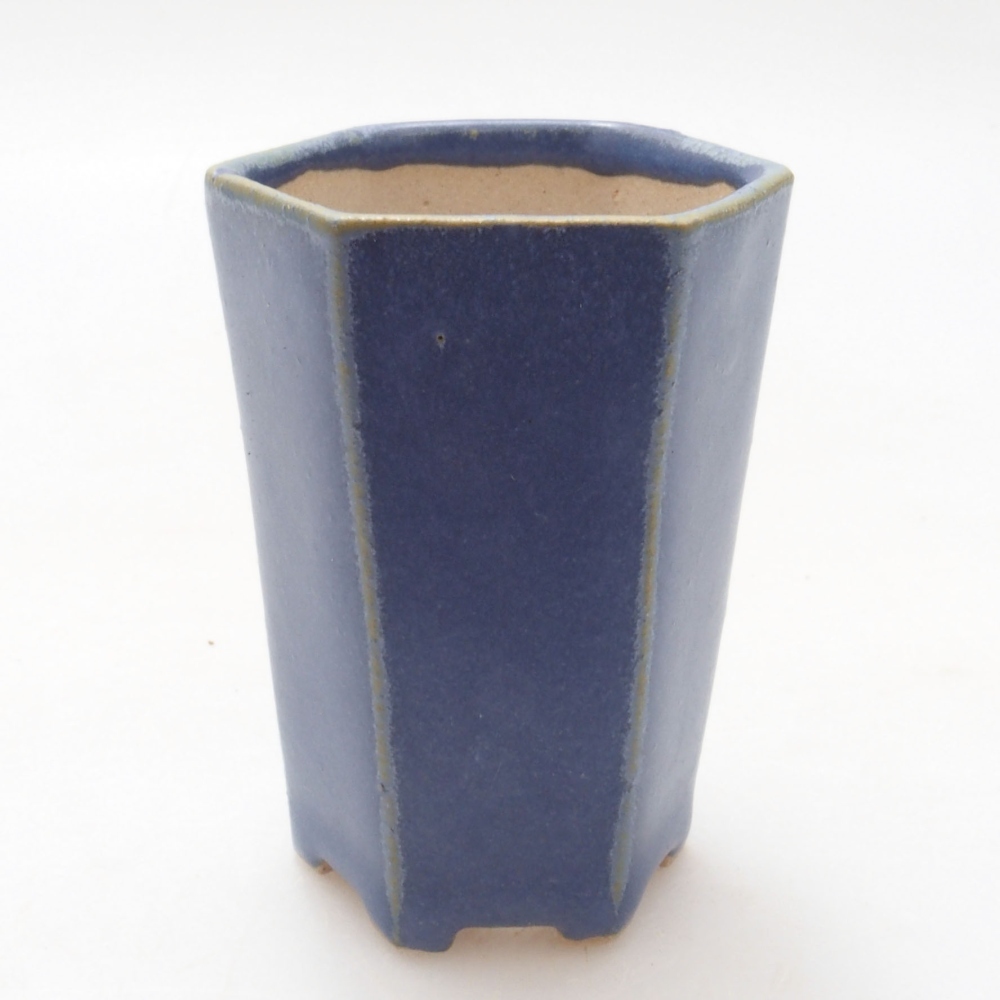 Mini bonsaischaal 4,5 x 4,5 x 6,5 cm, kleur blauw