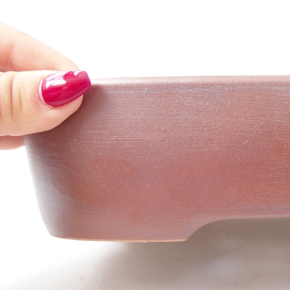 Bonsaischaal van keramiek 23 x 18 x 5,5 cm, metaalkleur