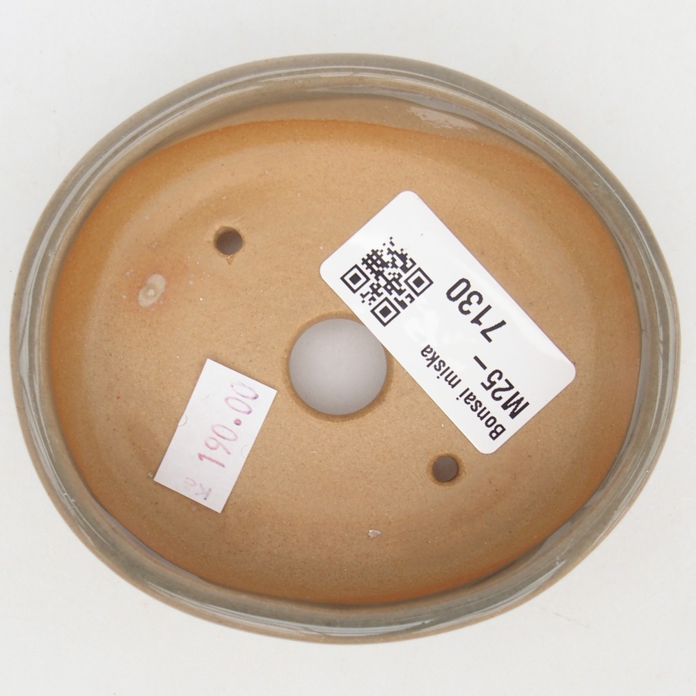 Bonsaischaal van keramiek 26 x 26 x 8 cm, kleur rood