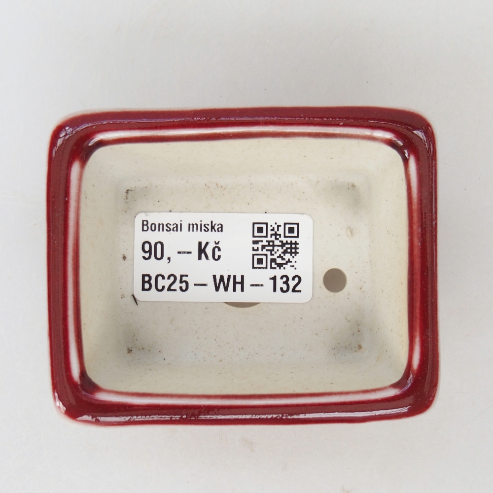 Mini bonsaischaal 7,5 x 6,5 x 3,5 cm, kleur rood