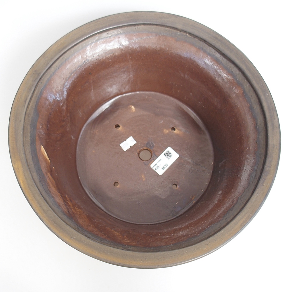 Bonsaischaal van keramiek 32 x 32 x 14 cm, bruin