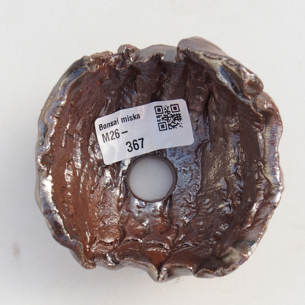 Keramisch Schelp 9 x 8,5 x 4 cm , kleur bruin