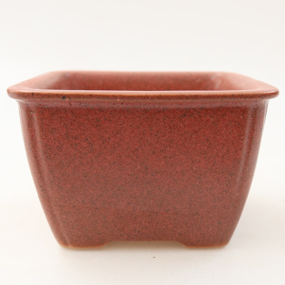 Bonsaischaal van keramiek 8,5 x 8,5 x 5,5 cm, roze