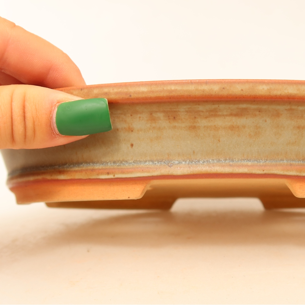 Keramische schaal  21 x 14,5 x 3,5 cm, kleur: beige