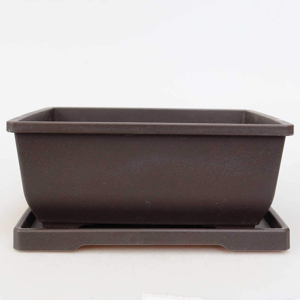 Bonsai-pot + onderpot van kunststof MP-1 - 15 x 11 x 7 cm