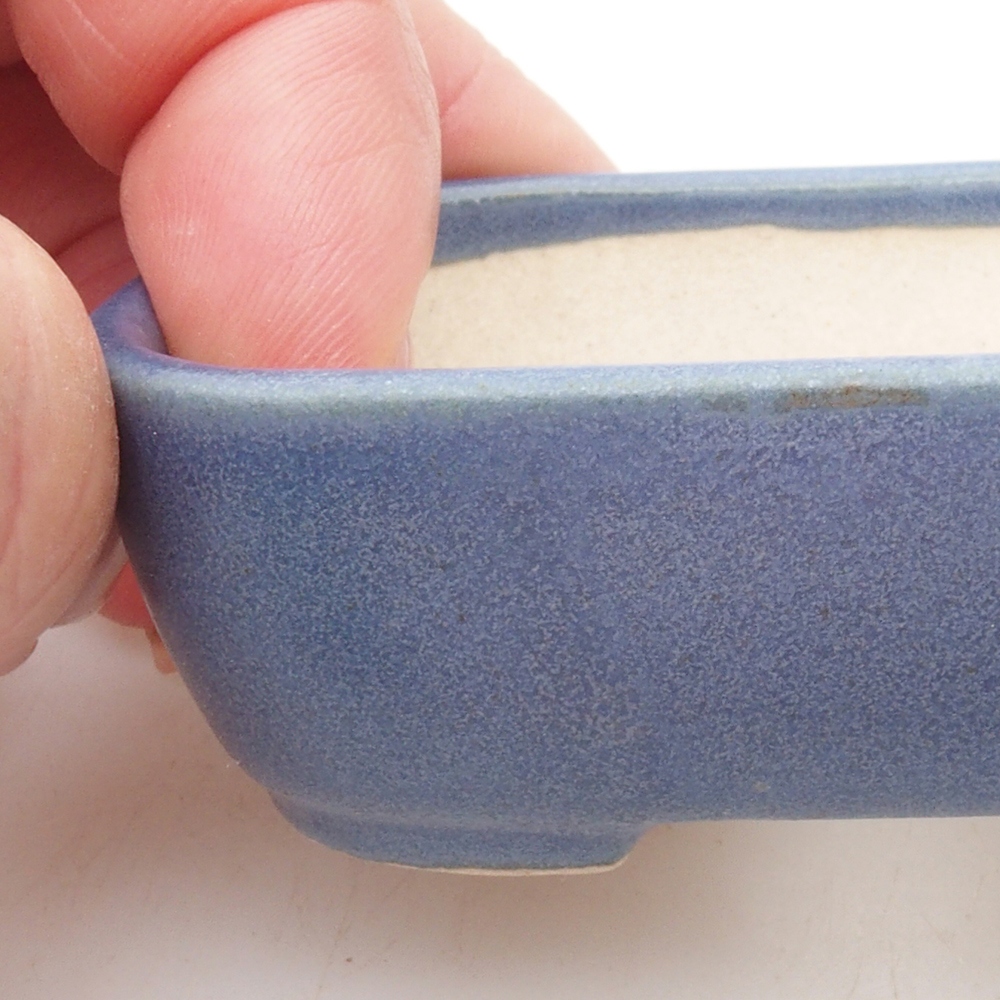 Mini bonsaischaal 7 x 5,5 x 2 cm, kleur blauw