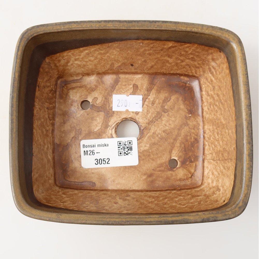Keramische bonsaipot 15 x 12,5 x 5,5 cm, kleur bruin