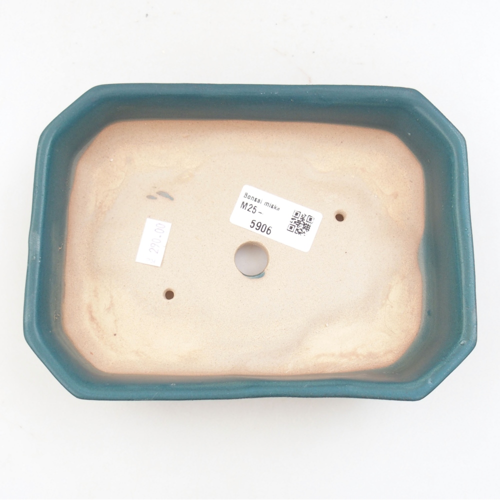 Bonsaischaal van keramiek 22 x 17 x 5 cm, groen