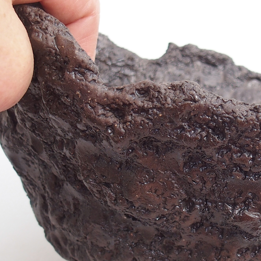 Keramisch Schelp 23 x 20 x 18 cm , kleur bruin