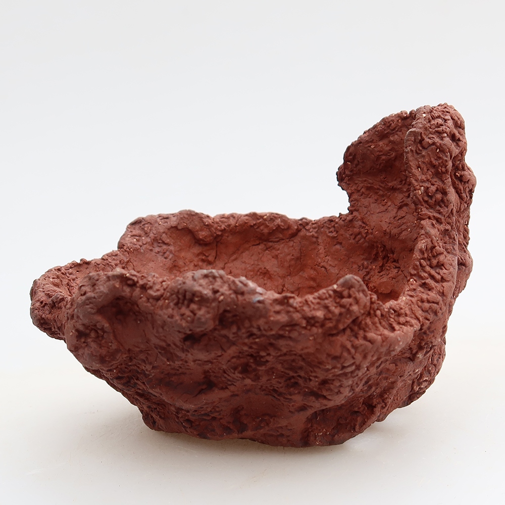 Keramische schaal 10 x 8 x 7 cm, kleur bruin