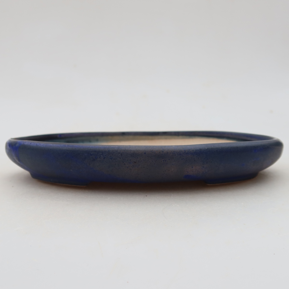 Keramische bonsaischaal 17 x 12 x 2,5 cm, kleur: blauw