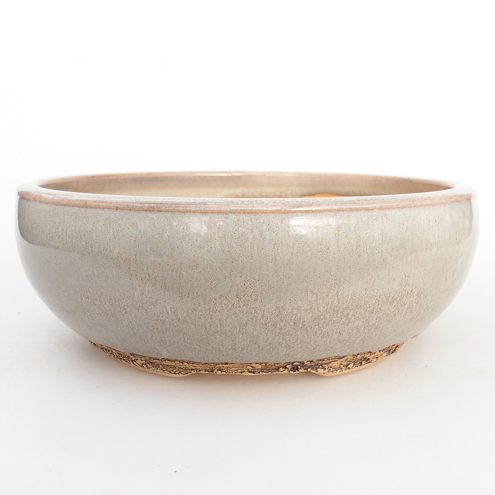 Bonsaischaal van keramiek 19 x 19 x 6,5 cm, grijs