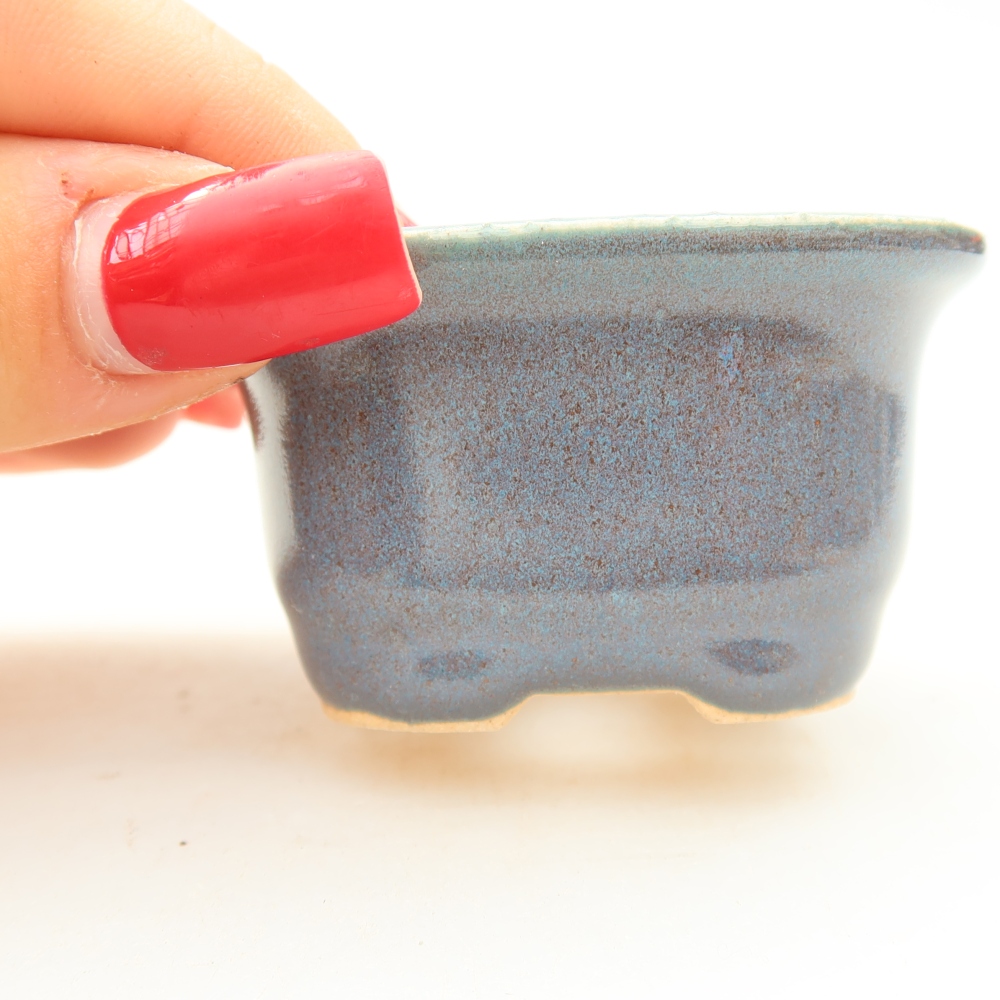 Keramische bonsaipot 6 x 5 x 3 cm, kleur grijs