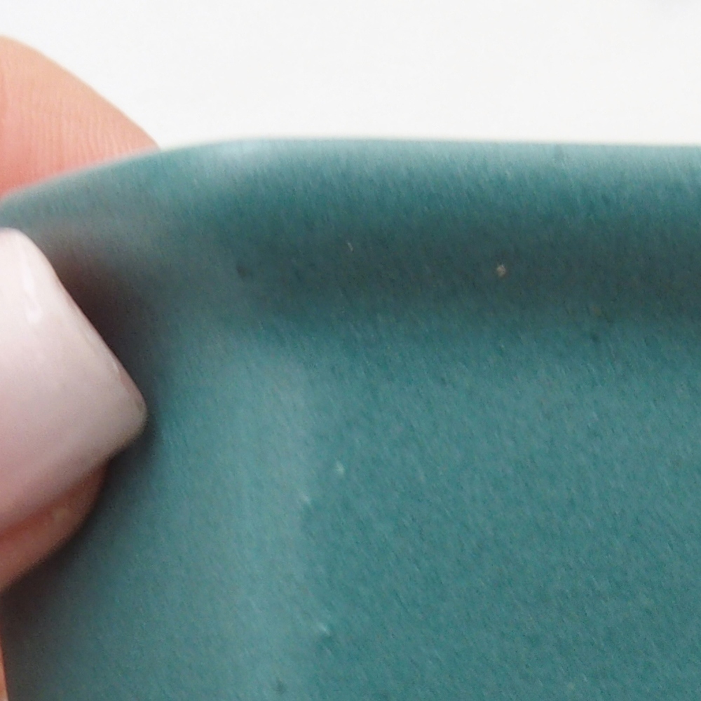 Bonsaischaal van keramiek 6,5 x 5,5 x 4 cm, kleur blauw