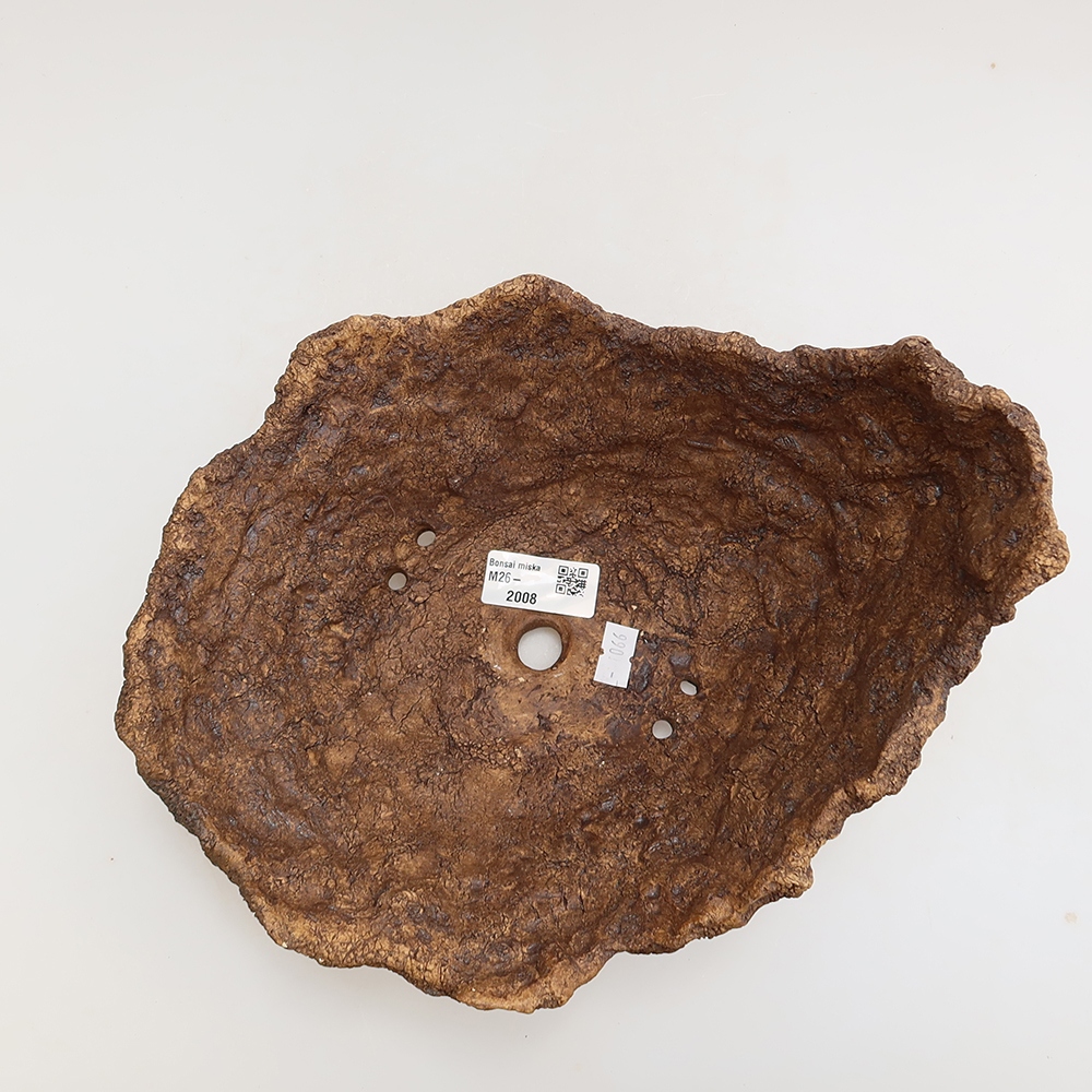 Keramische schaal 22,5 x 18 x 16 cm, kleur bruin