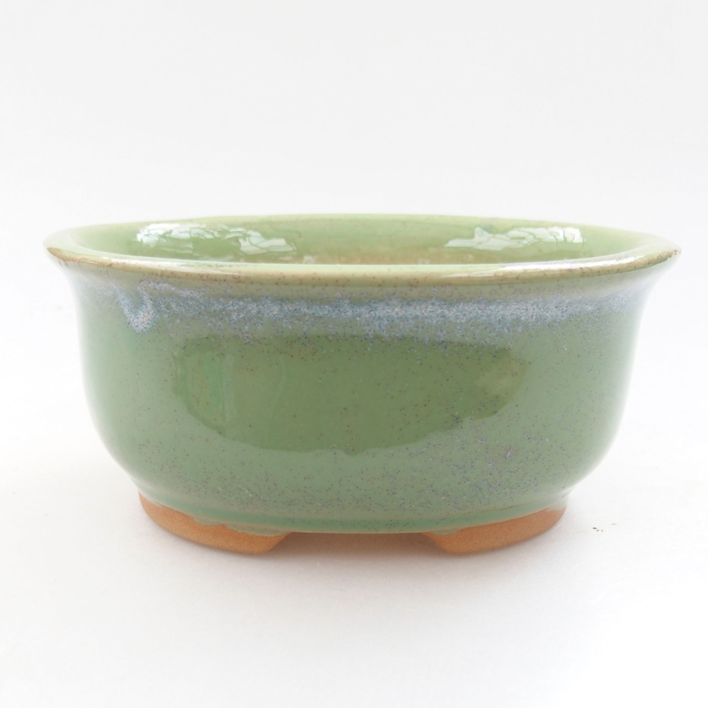 Bonsaischaal van keramiek 22 x 17 x 5 cm, groen