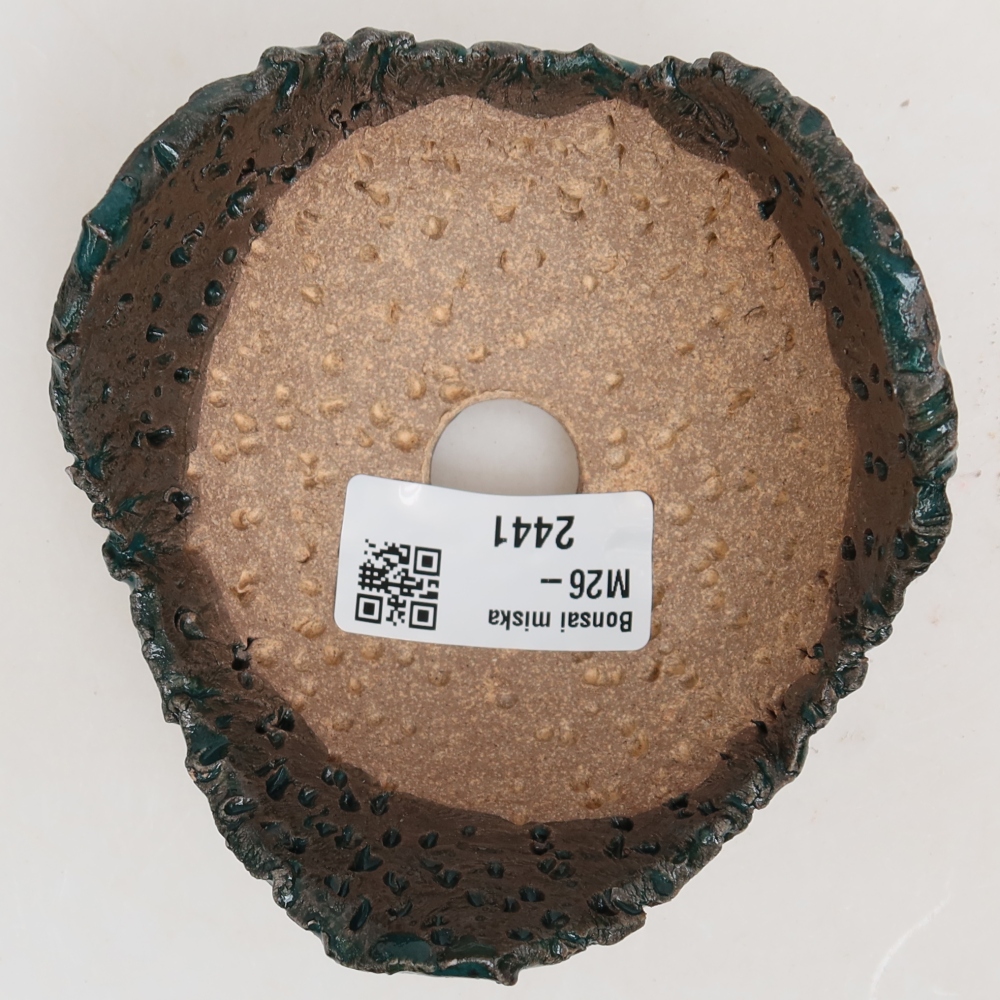 Keramische schaal  10 x 9,5 x 6,5 cm, kleur groen