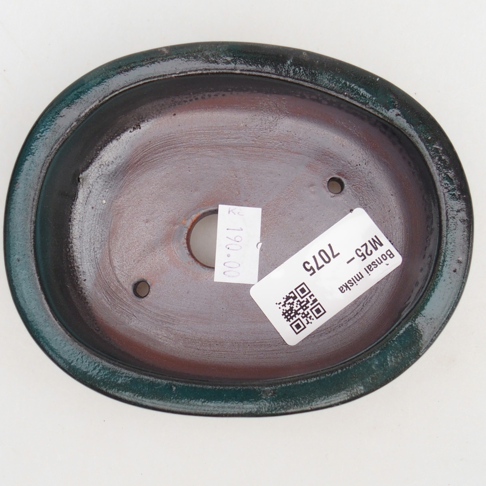 Bonsaischaal van keramiek 26 x 26 x 8 cm, kleur rood