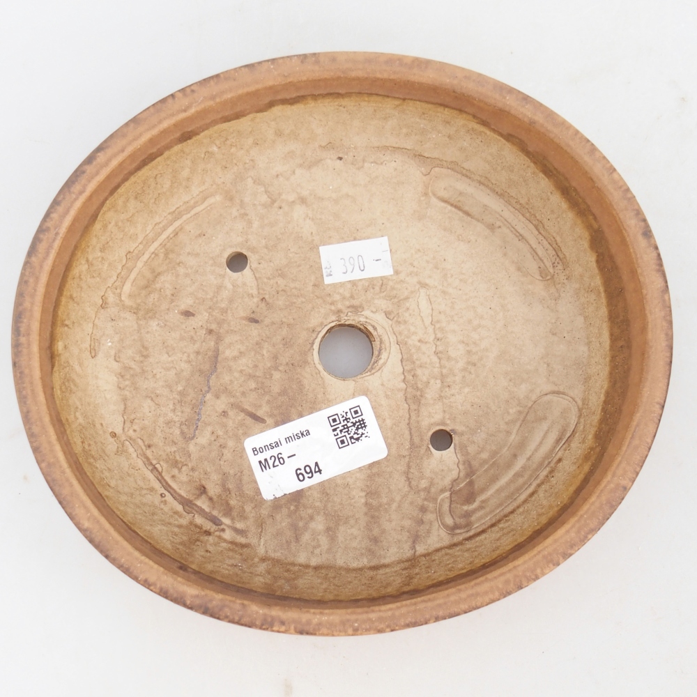 Bonsaischaal van keramiek 18,5 x 16,5 x 4,5 cm, roze