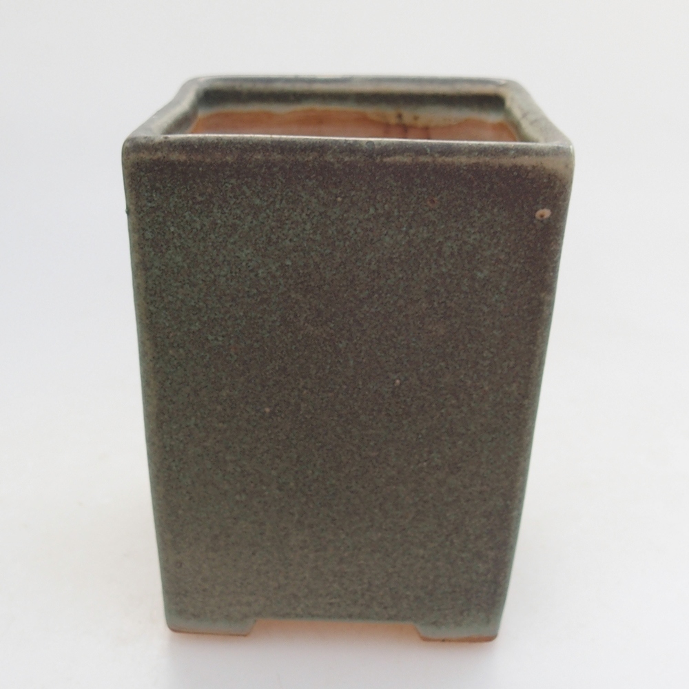 Bonsaischaal van keramiek 7 x 7 x 9,5 cm, groen