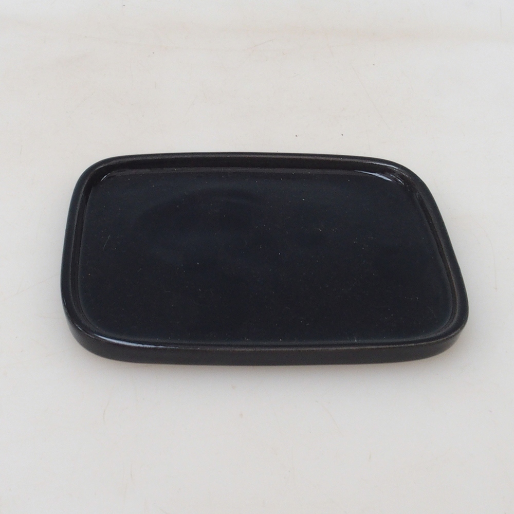Bonsai schotel rechthoek 12,5 x 10 x 1 cm - zwart