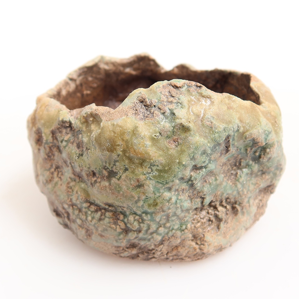 Keramische schaal  6 x 5 x 5,5 cm , kleur groen