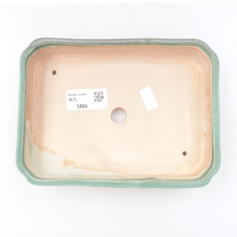Bonsaischaal van keramiek 22 x 17 x 5 cm, groen