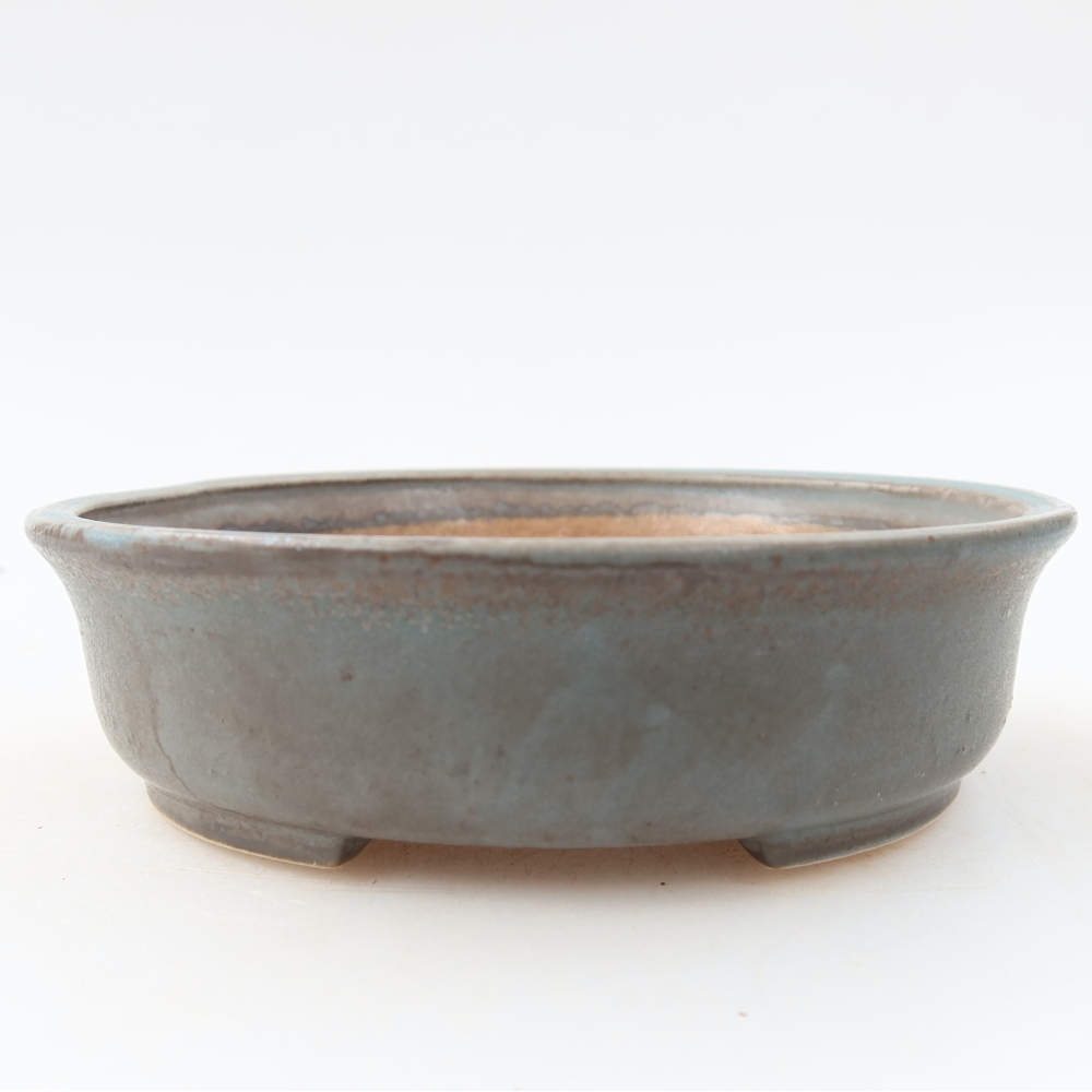 Keramische bonsaipot 12,5 x 11,5 x 3,5 cm, kleur: blauw