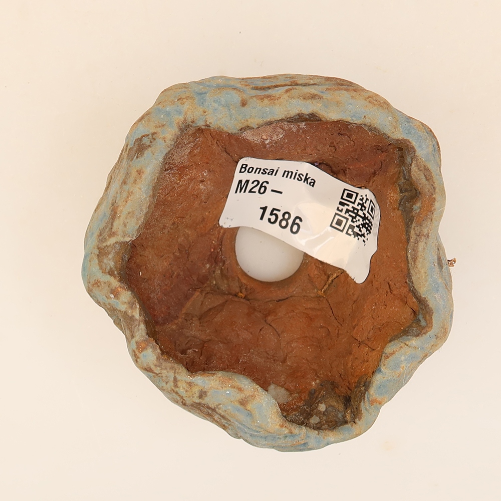 Keramische schaal  5,5 x 5,5 x 4,5 cm , kleur: blauw