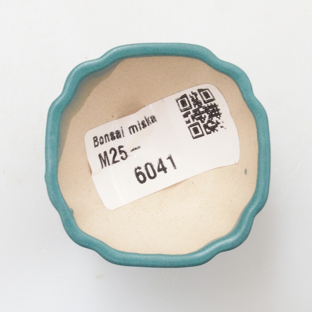 Bonsaischaal van keramiek 6,5 x 5,5 x 4 cm, kleur blauw