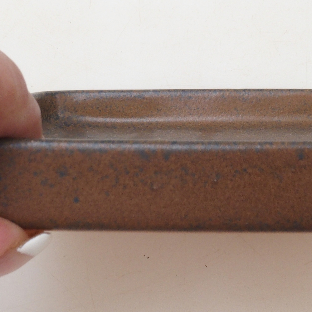 Bonsai schotel vierkant 13,5 x 13,5 x 1,5 cm - bruin