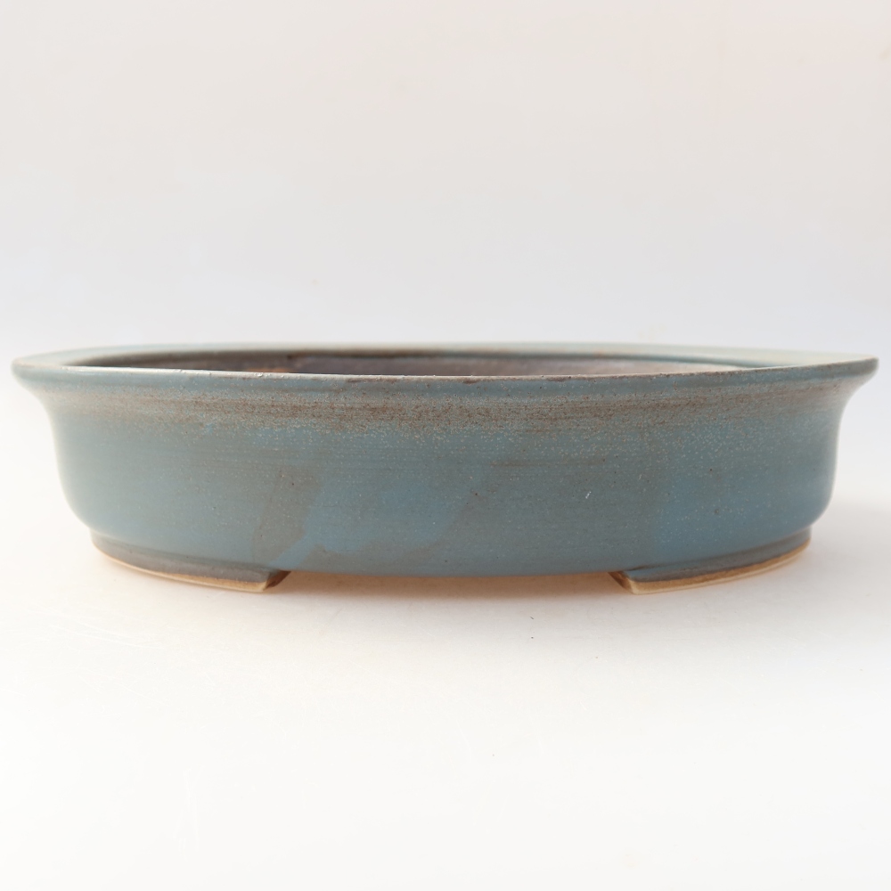 Keramische bonsaipot 26 x 24 x 6 cm, kleur: blauw