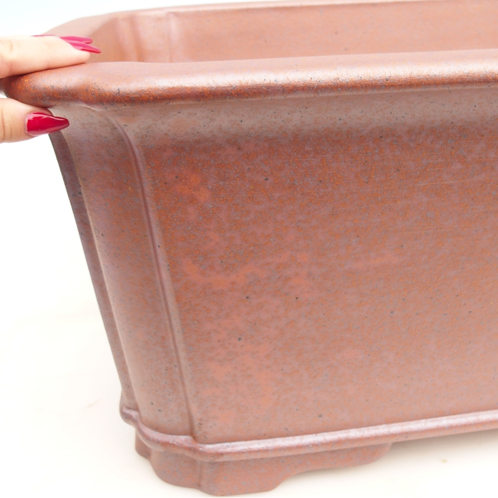 Bonsaischaal van keramiek 61,5 x 47,5 x 26 cm , metaalkleur - UITSLUITEND PERSOONLIJKE AFHAAL of transport per pallet