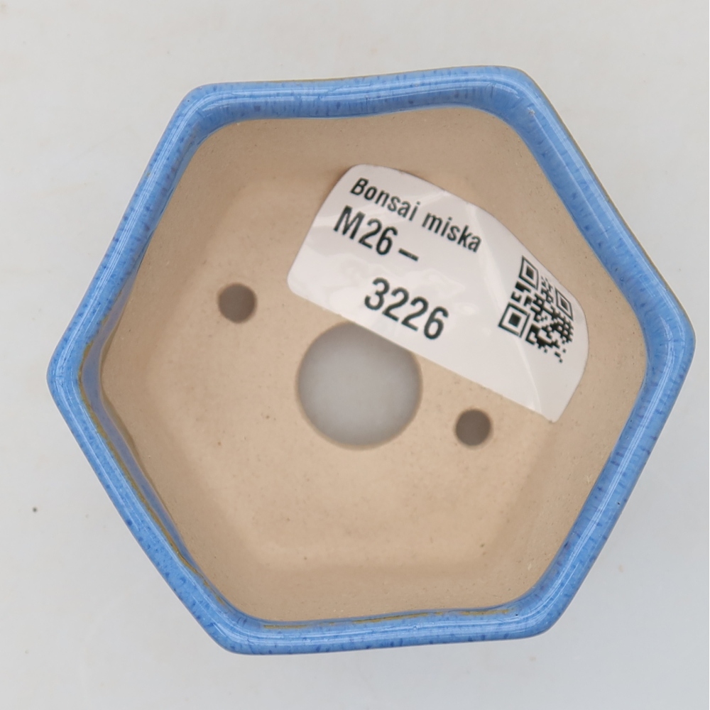 Keramische bonsaischaal 7 x 6 x 4,5 cm, kleur: blauw