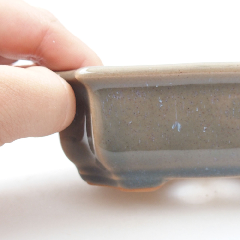 Bonsaischaal van keramiek 22 x 17 x 5 cm, groen