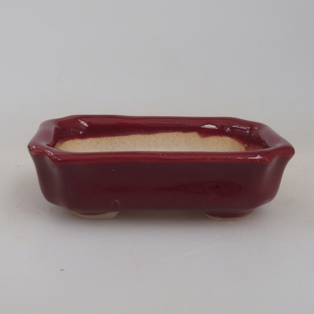 Mini bonsaischaal 5,5 x 3,5 x 1,5 cm, bordeauxrood