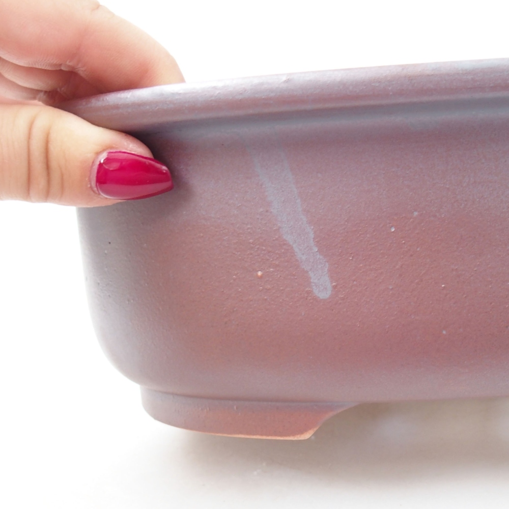 Bonsaischaal van keramiek 23 x 19 x 8 cm, metaalkleur