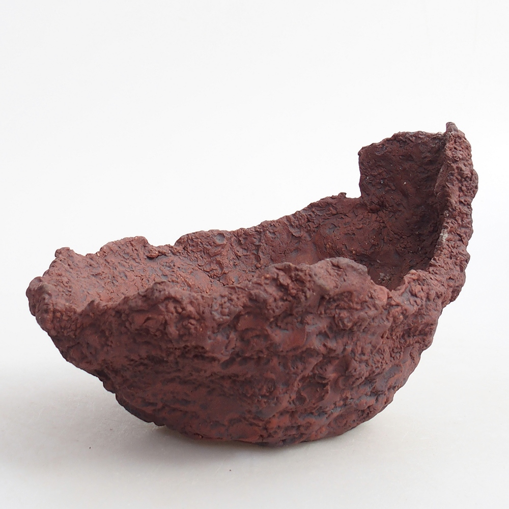 Keramisch Schelp 13 x 11,5 x 10,5 cm , kleur bruin