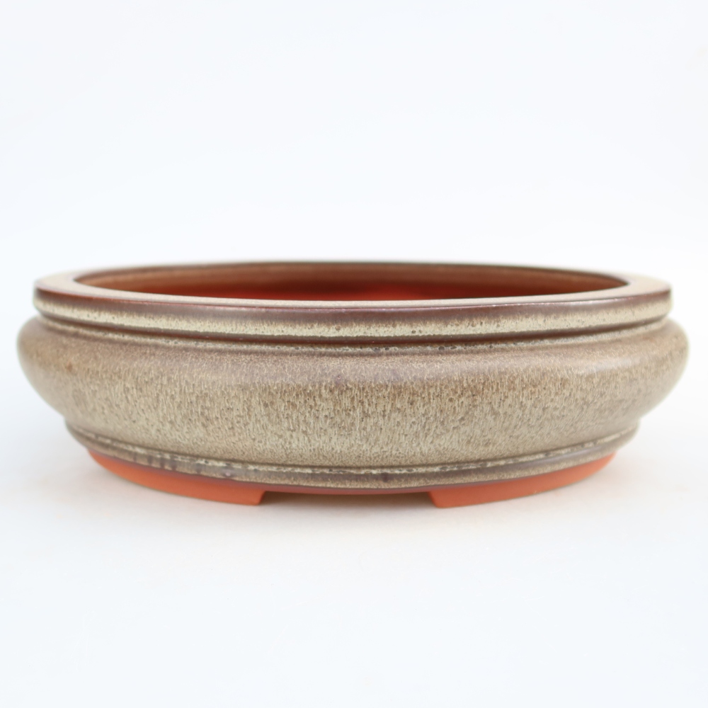 Keramische schaal  27 x 27 x 7,5 cm, kleur bruin