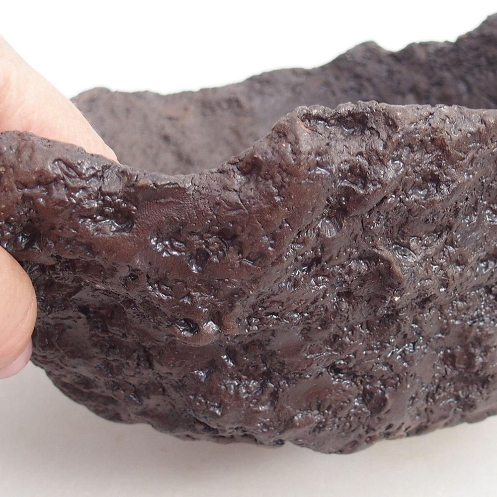 Keramisch Schelp 24 x 21 x 16,5 cm , kleur bruin