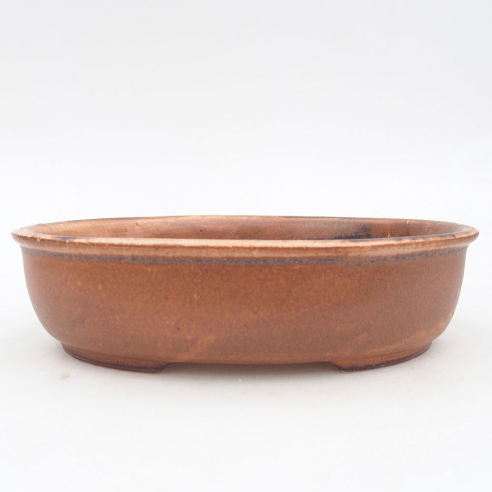 Bonsaischaal van keramiek 19 x 14 x 5 cm, bruin