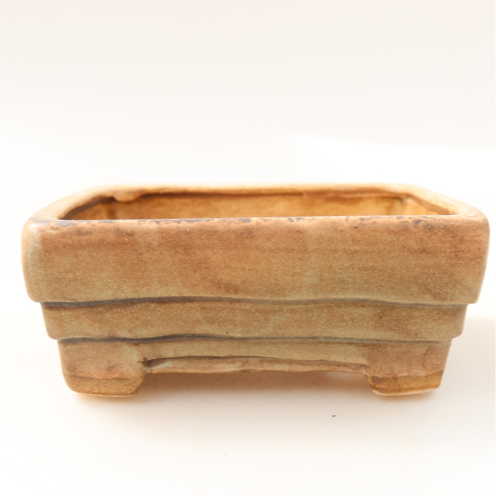 Keramische bonsai-schaal 9,5 x 7,5 x 3,5 cm, kleur: groen